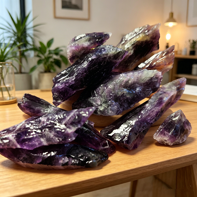 Bonsai Rock Garden - Natural Amethyst Stone for Jewelry Making