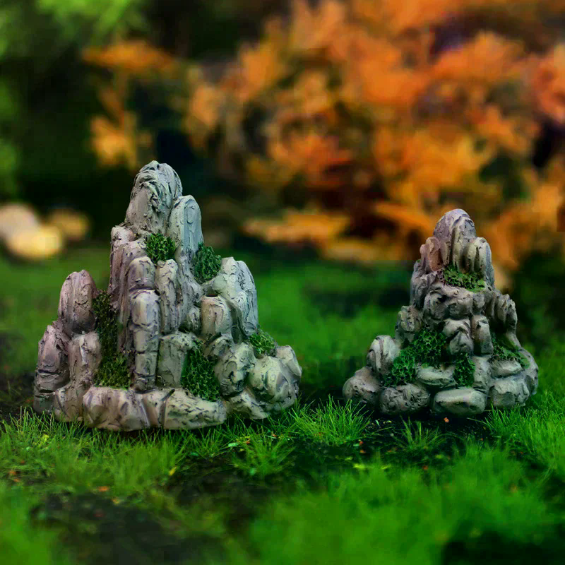 Bonsai Rock Garden - Mini Mountain Miniature Fake Stone Artificial
