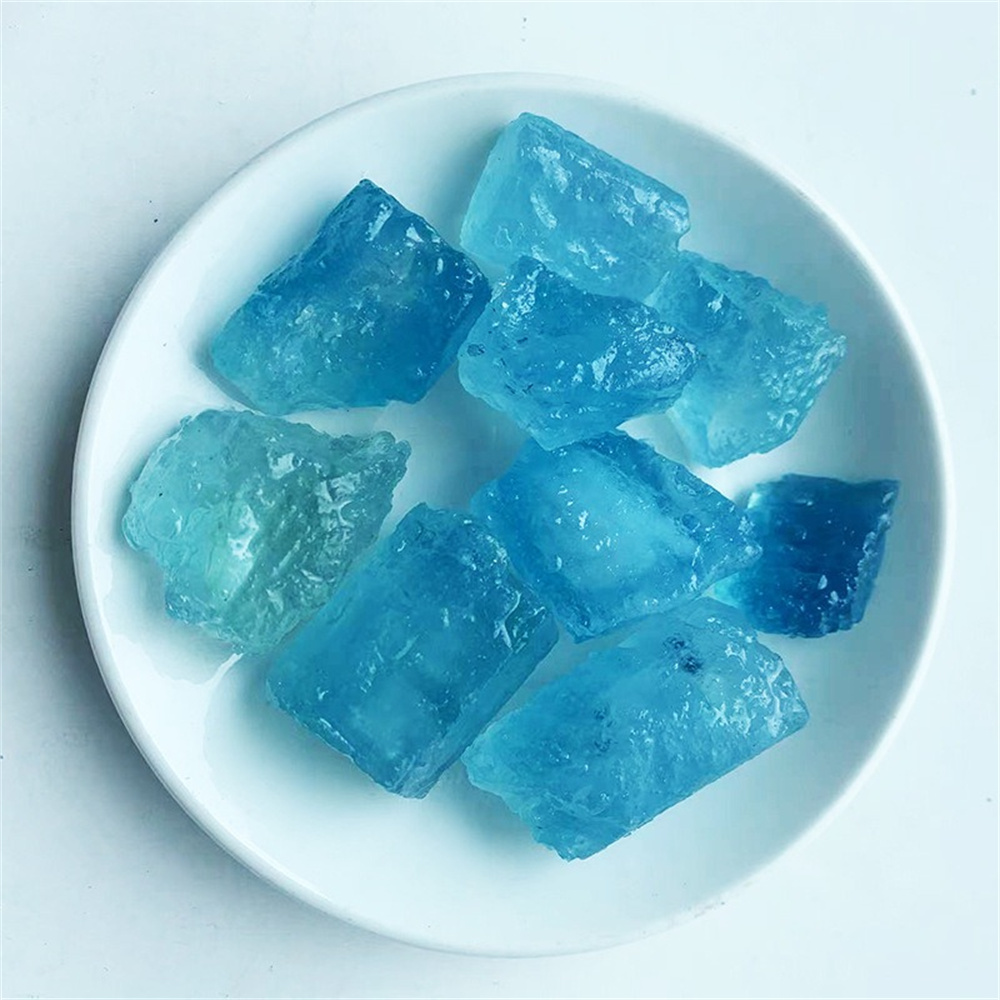 Bonsai Rock Garden - Natural Crystal Aquamarine Raw Stone Quartz