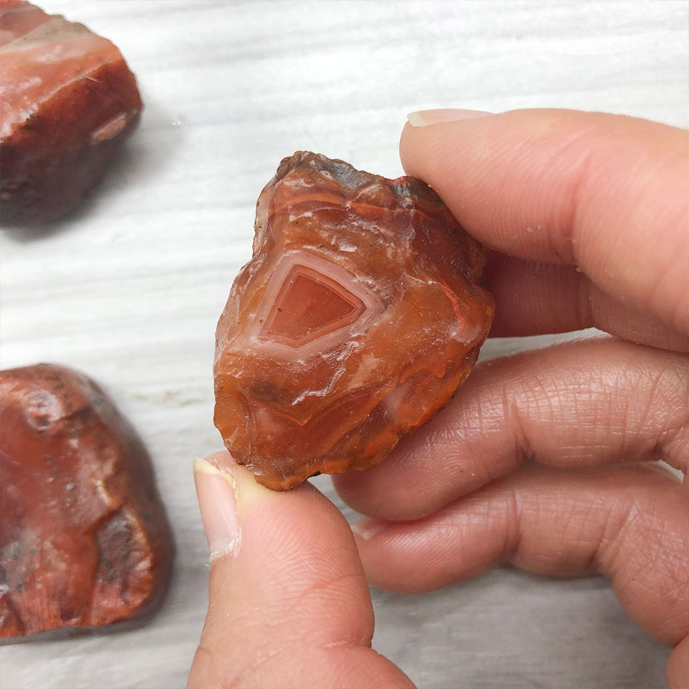 Bonsai Rock Garden - 1pc Random Rough Raw Carnelian Red