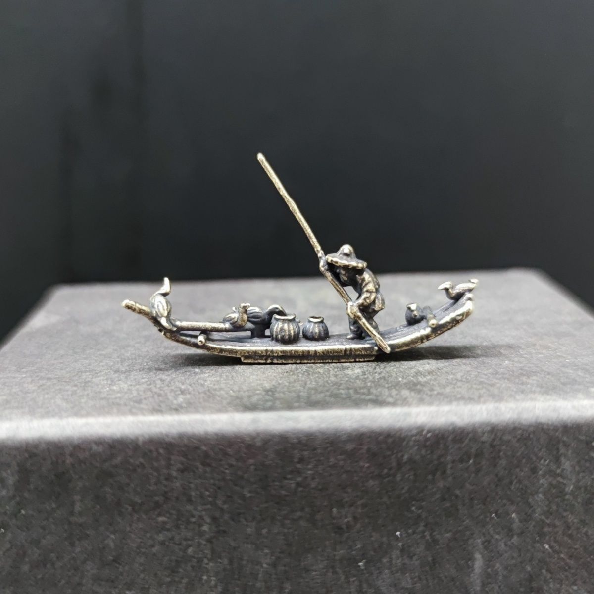 Bonsai Rock Garden - Ancient Style Raft Pure Brass Painted