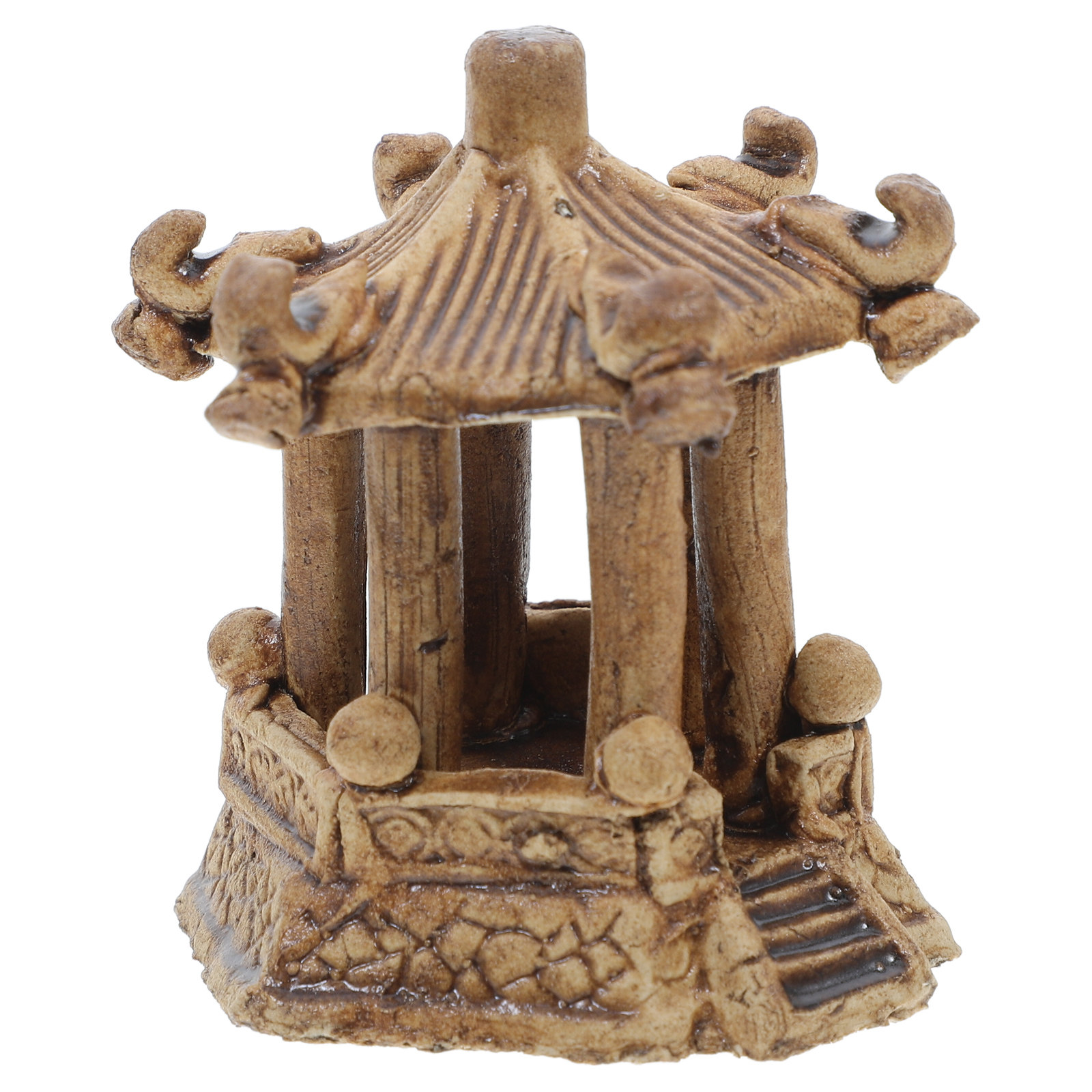 Bonsai Garden Chinese Garden - Handcrafted Ceramic Mini Pagoda Statue Hexagonal