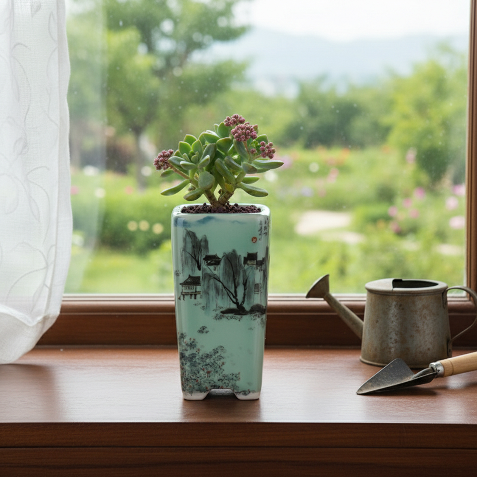 Ceramic Green Flower Pot Chine - огляд і ціна Bonsai Garden Chinese Garden