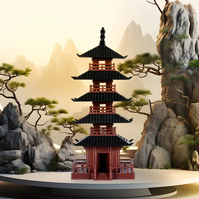 🛒1Pc Mini Pagoda Statue Chines - огляд і ціна Bonsai Garden Chinese Garden