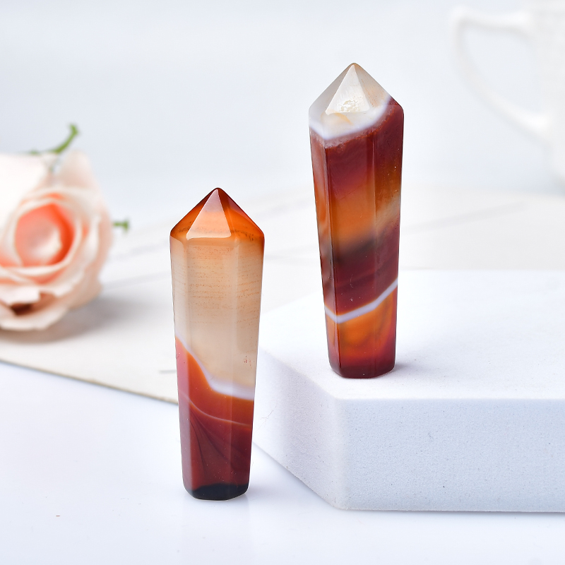 1PC Natural Carnelian Hexagona - огляд і ціна Bonsai Rock Garden