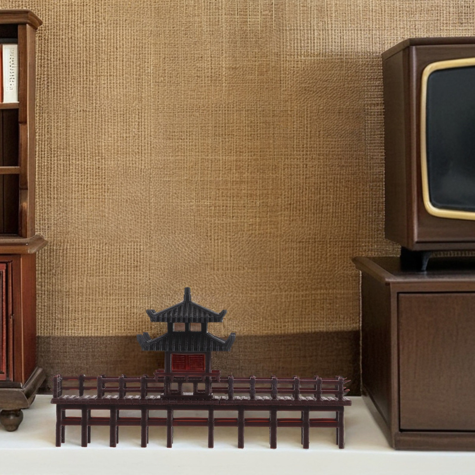 Mini Chinese Pavilion Bridge D - огляд і ціна Bonsai Garden Chinese Garden